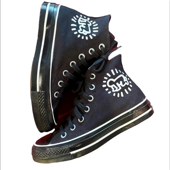 Converse Shoes - Keith Haring Sz 5.5 Black Hightop Converse (BRAND NEW)